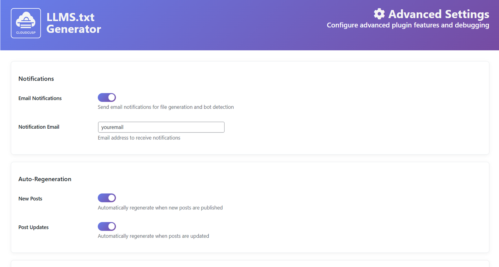 LLMS.txt Generator Screenshot 6