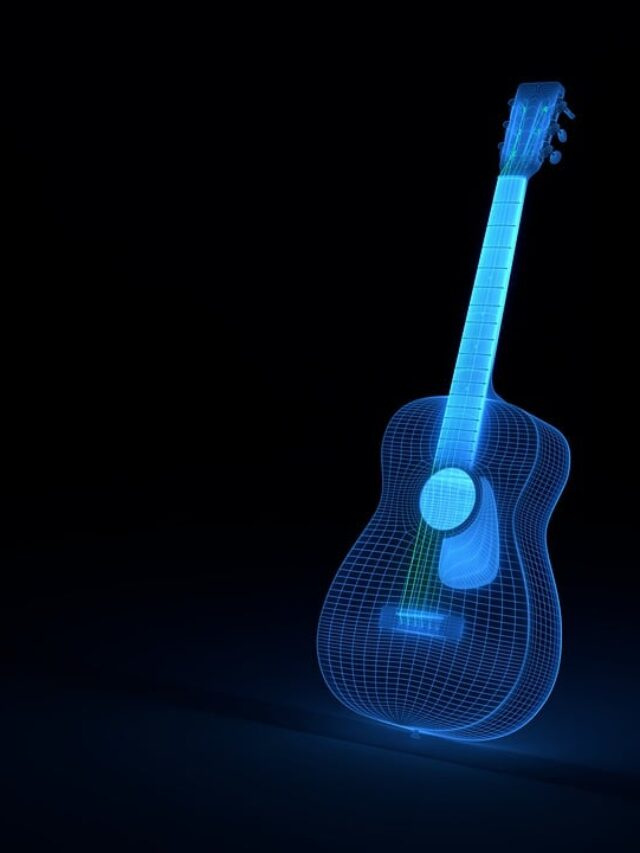 guitar, wireframe, music