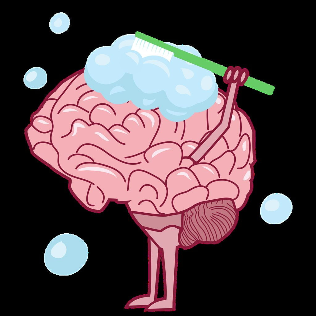 brain, toothbrush, brushing