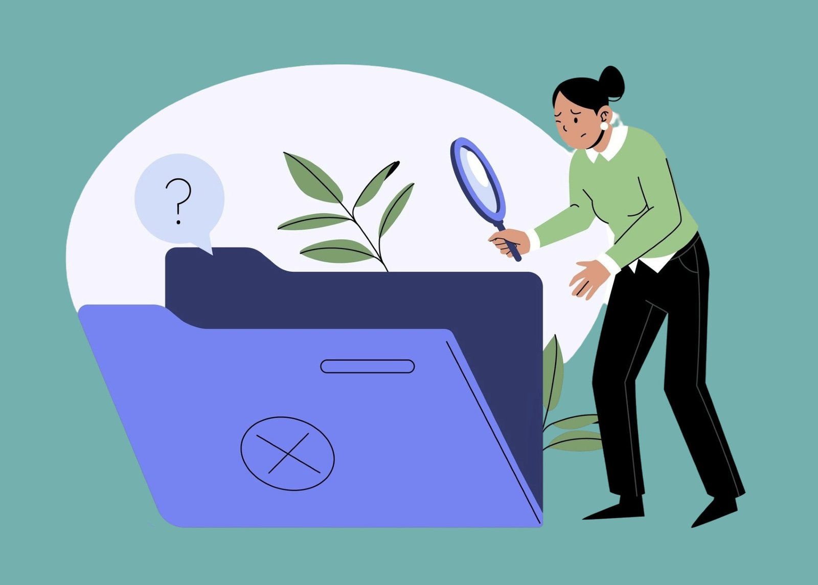 trying to recover deleted files illustration