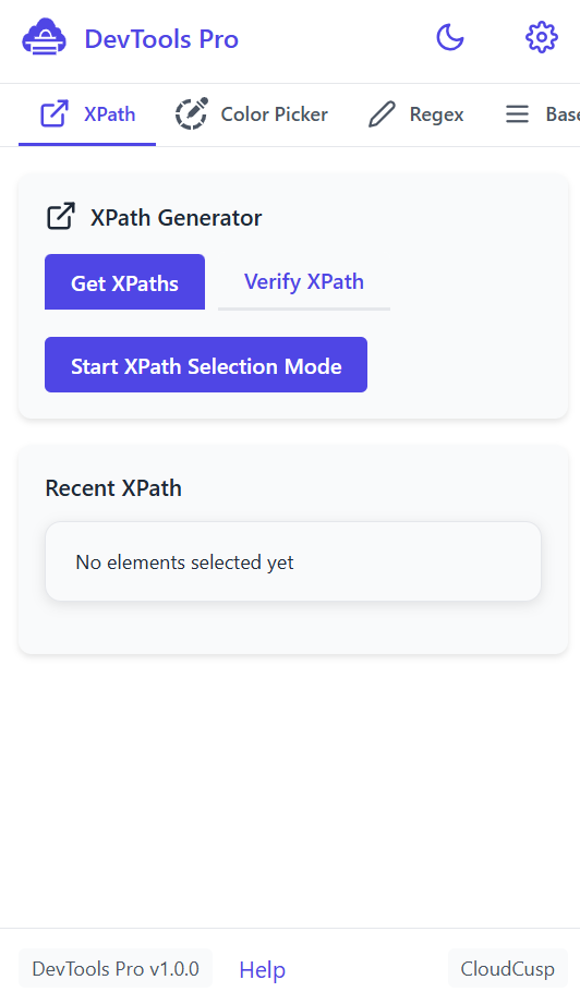 Dev Tools Pro 11 xpath generator by cloudcusp