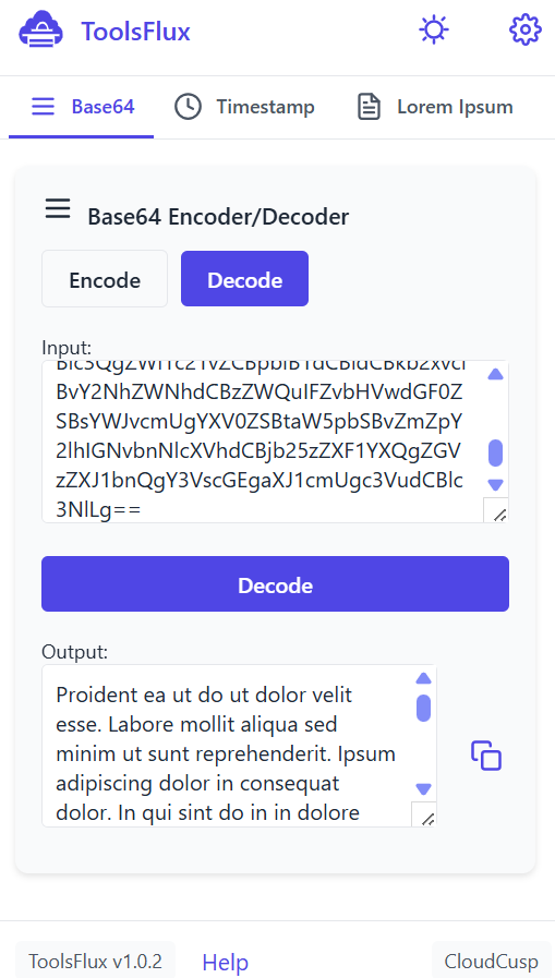 Base 64 encoder/decoder By CloudCusp
