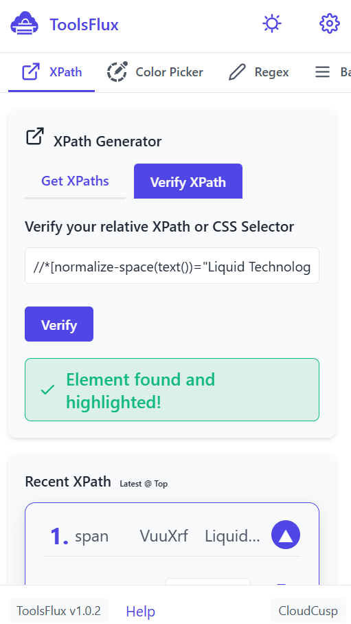Xpath Generator By CloudCusp