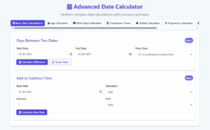 Date Calculator 1 date calc light mode