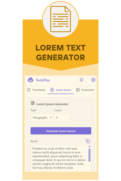 ToolsFlux 15 Lorem text generator By CloudCusp