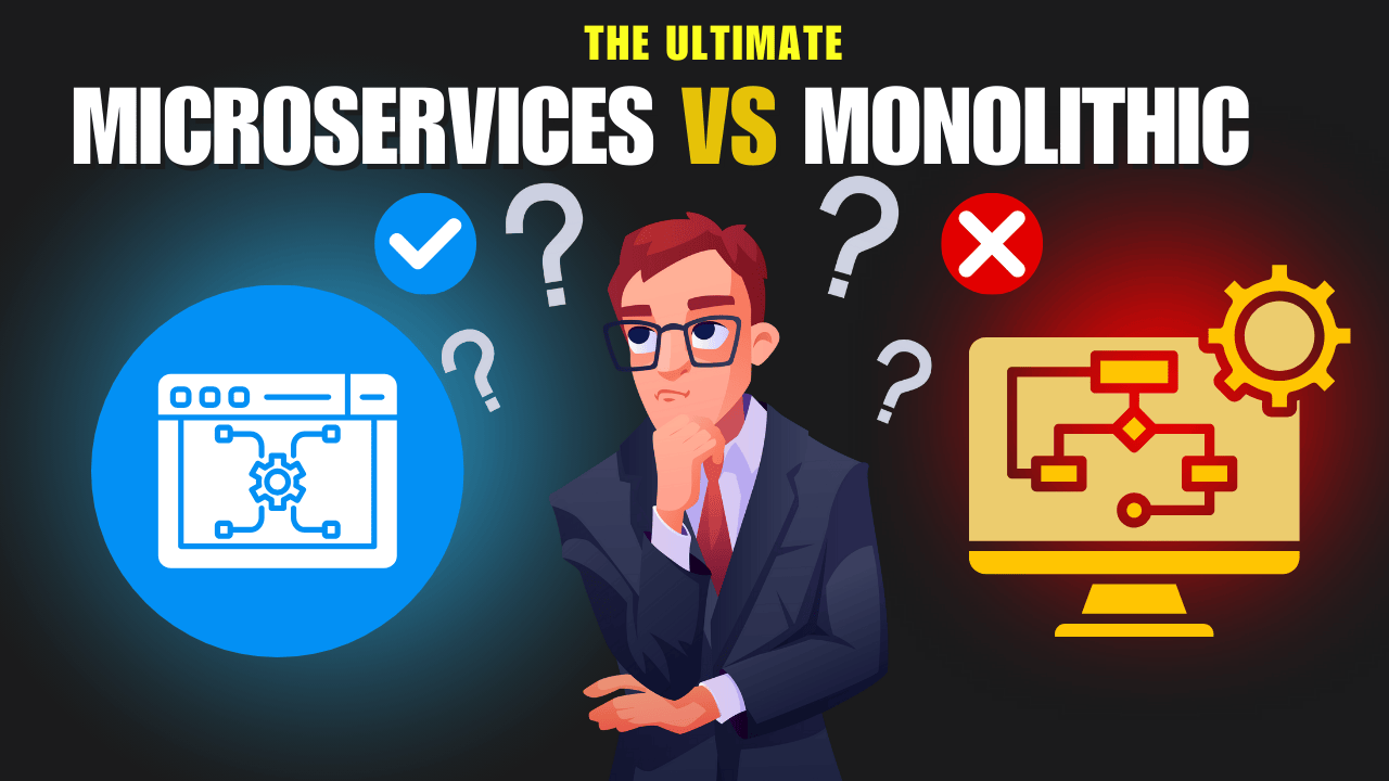 Monolithic vs Microservices architecture illustration
