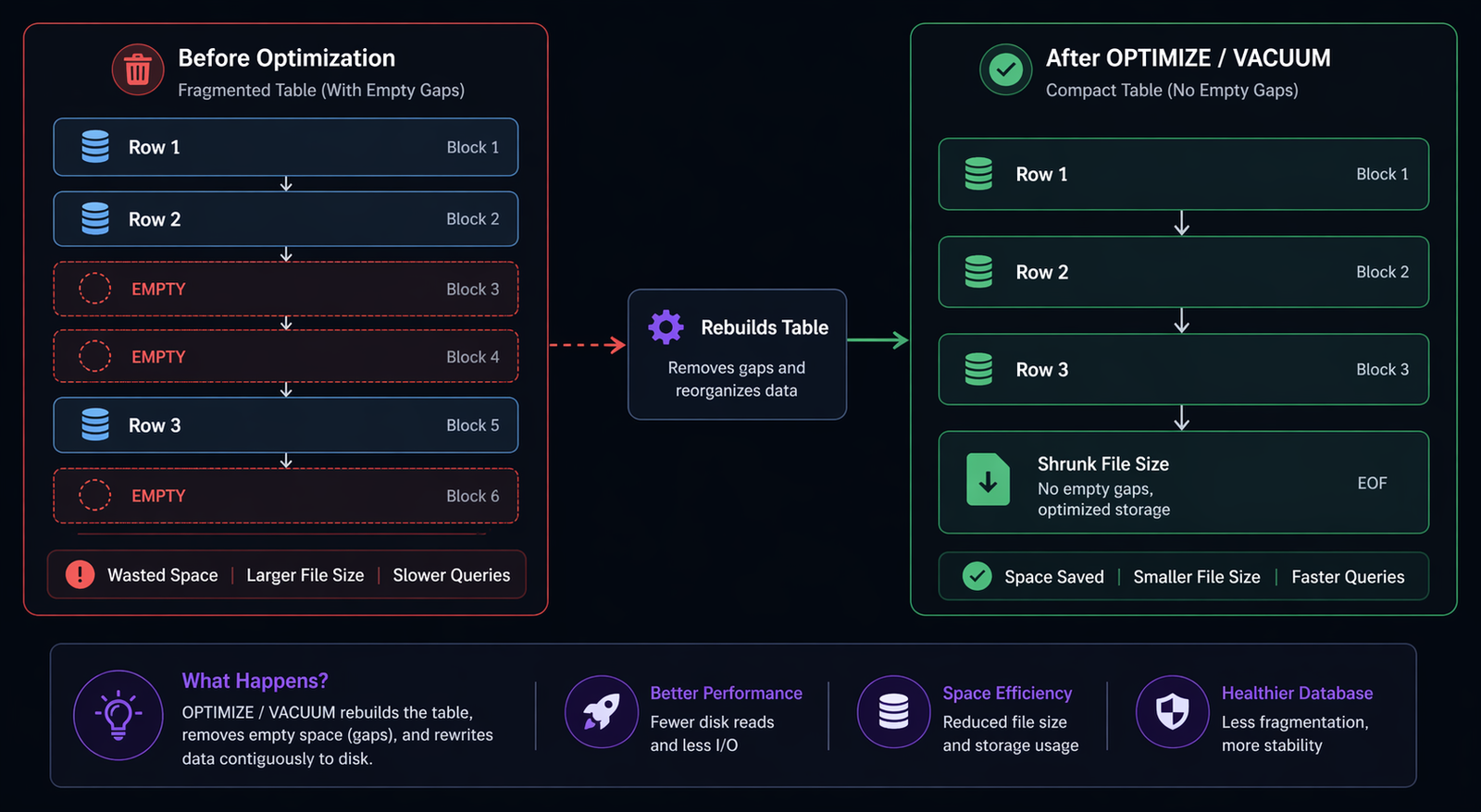 database optimization working