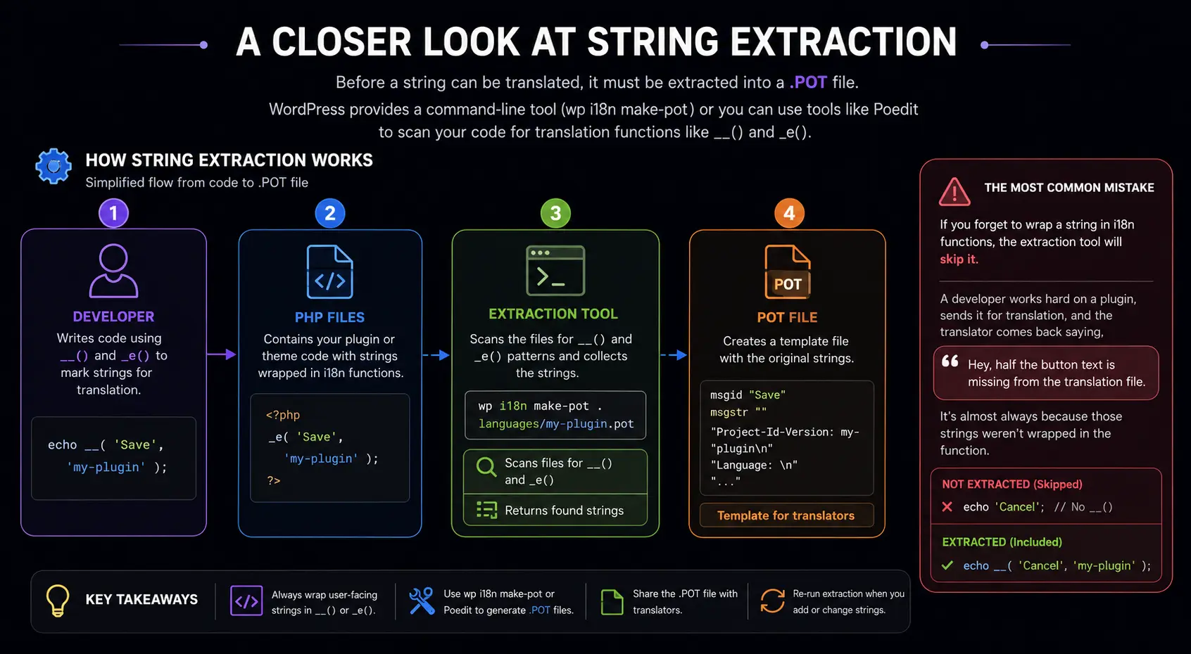 WordPress Internationalization - string extraction