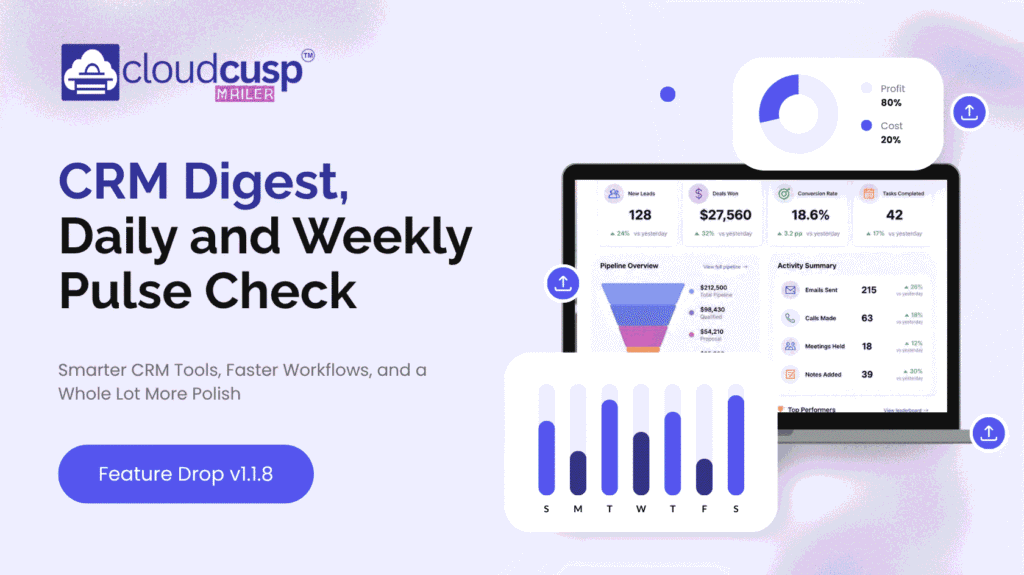 CloudCusp Mailer v1.1.8 Release: New CRM Digest & Companies Module (July 2026)